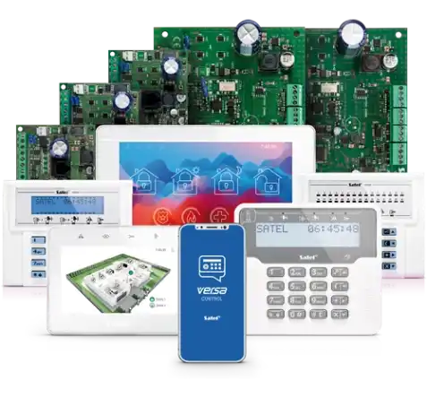 Różne modele manipulatorów LCD i dotykowych oraz centrale alarmowe Satel Integra, Perfecta i Versa - profesjonalny dobór systemów zabezpieczeń, alarmów i systemów monitoringu - Winkam Rybnik