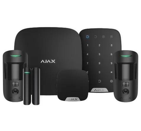 Kompletny system alarmowy Ajax: centrala Hub, manipulator KeyPad, czujniki ruchu MotionCam, kontaktrony DoorProtect i syrena StreetSiren - najlepszy montarz systemów zabezpieczania - Winkam Rybnik.